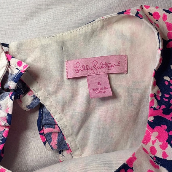 LILLY PULITZER Fiesta Stretch Dress Nauti Navy Beyond the Sea  Size 0 - Picture 10 of 10